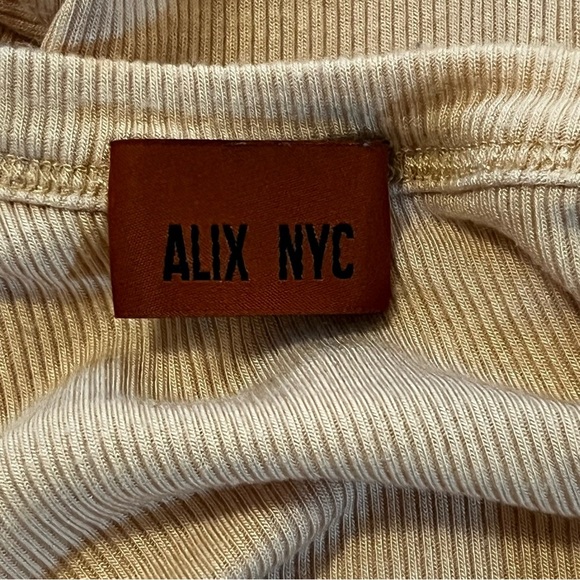 ALIX NYC Ribbed Neutral Beige Bodysuit size Medium - Picture 13 of 14